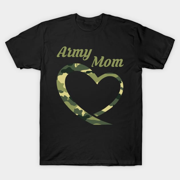 Proud Army Mother T-Shirt Gift Army Mothers Heart T-Shirt by minhthanh2